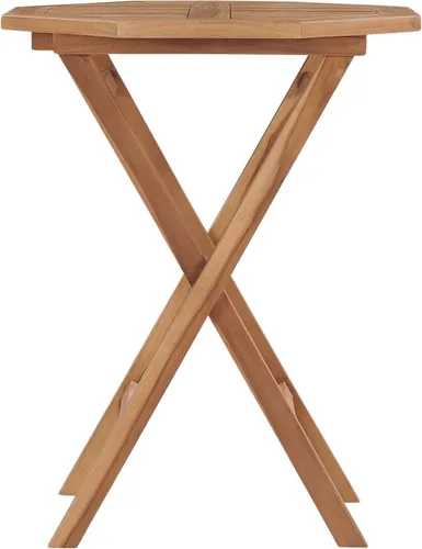 vidaXL Klappbarer Gartentisch aus Teakholz 60×60 cm - Gartentisch aus hochwertigem, witterungsbeständigem Teakholz, klappbar für platzsparende Lagerung - ideal für Terrasse und Garten!