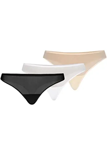 Teyli String Tanga Damen 3er Pack mit zarter verziert