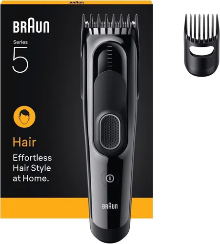 Braun HC5510 Haarschneider - Schwarz - Haarschneidemaschine mit präzisen Schneideeinstellungen für einen perfekten Haarschnitt zu Hause.