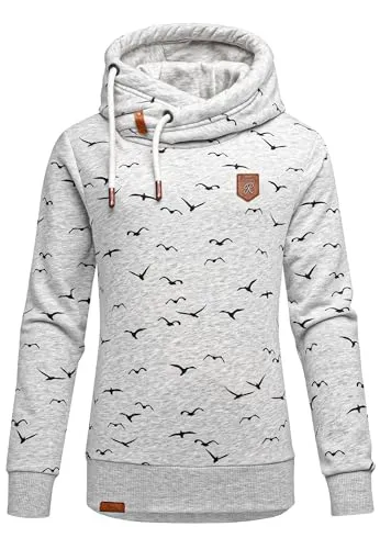 REPUBLIX Damen Print Kapuzenpullover Hoodie RD-018 Hellgrau XXL - Stylischer REPUBLIX Damen Kapuzenpullover mit modischem Print. Ideal für lässige Outfits und bequemes Tragen. Perfekt für Freizeit und entspannte Tage.