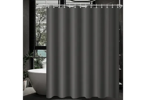 Lerores Duschvorhang Dunkelgrau 300x200cm - Hochwertiger Lerores Duschvorhang in Dunkelgrau, wasserabweisend und antischimmel. Ideal für Badezimmer, vielseitig einsetzbar als Raumteiler. Einfach zu reinigen für dauerhafte Nutzung.
