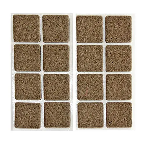 HKB ® 16 Filzgleiter, 22x22mm, 5mm stark, selbstklebend, Wollfilz natur braun, Hersteller Hettich, Artikel-Nr. 0062717