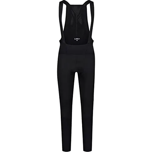 CMP M Bike Salopette Schwarz - Gepolsterte Trägerhose für Herren - Wanderhosen in Größe 52, gepolstert und atmungsaktiv für optimalen Komfort beim Radfahren.