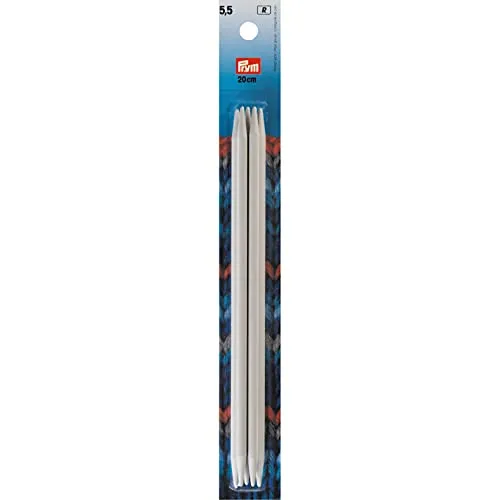 Prym 218643 Strumpfstricknadeln KST 20 cm 5,50 mm grau Strumpfstricknadel, Kunststoff, 5,5 mm