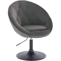 Höhenverstellbarer Barhocker Samt #1634 - Eleganter Barstuhl aus hochwertigem Samt in Dunkelgrau, ideal für gemütliche Abende an der Bar, verstellbare Höhe von 81-93cm für optimalen Komfort.