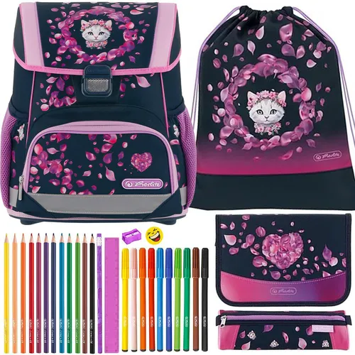 Herlitz Schulranzen Set Loop Plus Blossom Dance Kitty 10-teilig