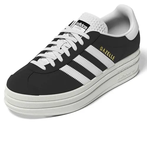 Adidas Gazelle Bold Damen Sneaker – Wildleder Plattform Turnschuhe Schwarz Weiß - Sneaker aus butterweichem Wildleder mit dreilagiger Sohle für zusätzlichen Komfort und Stil. Ideal für den täglichen Gebrauch und sportliche Looks.