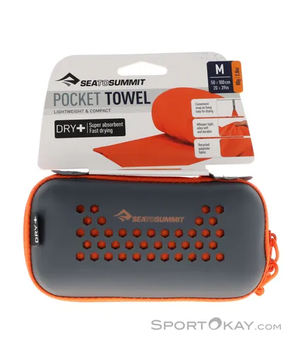 Sea to Summit Pocket M 100x50cm Microfaser Handtuch-Rot-M