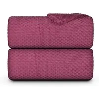 Bestgoodies Kuscheldecke 150 x 200 cm Cashmere Soft Touch Popcorn Weinrot