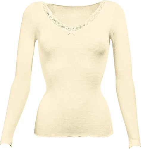 Nina von C. Damen-Unterhemd, langarm creme Größe 46 von Nina von C.