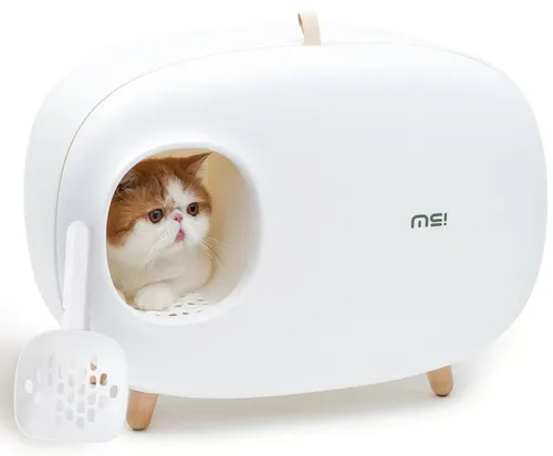 Makesure Katzentoilette mit Standbeinen, weiß – Große Haubentoilette