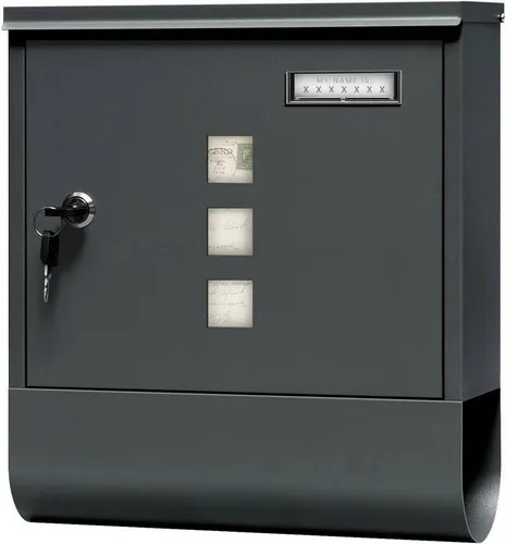 WOLTU Briefkasten mit Zeitungsfach und Namensschild