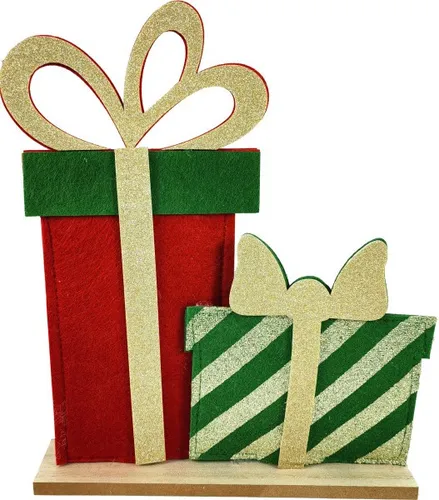 TrendLine Dekofigur Holz Geschenk 41 x 52 x 35 cm mehrfarbig Figur