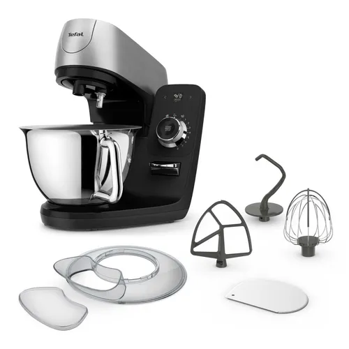 Tefal Küchenmaschine QB9008 Coach, 1200 W - Küchenmaschine mit 5,5 l Schüssel und 8 Automatikprogrammen, ideal für ein personalisiertes Kocherlebnis. Besonders leiser Motor für angenehmes Arbeiten in der Küche.