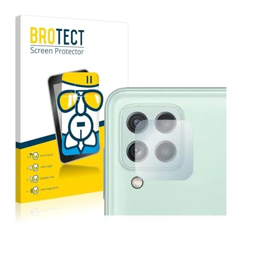 BROTECT Schutzglas für Samsung Galaxy A22 4G (NUR Kameraschutz) Schutzfolie Panzer Folie Glas Displayschutz Made in Germany [ 9H, Anti-Fingerprint]