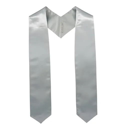 GraduationMall Abschluss Stola für akademische Kirche Priester Chor Stola Stahl 152cm Unisex Erwachsene Silber