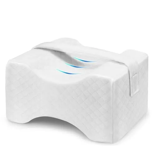 Kniekissen für Seitenschläfer Orthopädisches Bein-Kissen für schmerzfreien Schlaf Ergonomisches Lagerungskissen für Stützt Beine, Knie, Hüfte Rücken, Abnehmbar und Waschbar