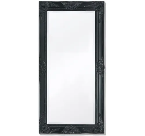 Eleganter Wandspiegel im Barock-Stil 100x50 cm Schwarz - Spiegel im Barock-Stil, 100x50 cm, verleiht jedem Raum einen Hauch von Luxus und Eleganz.