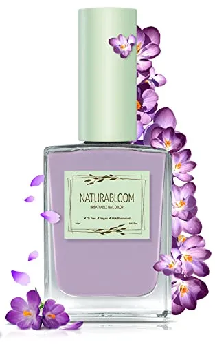NATURABLOOM Nagellack schnelltrocknend lila (Lilac Delight) – natürlicher Nagellack mit veganer Formel