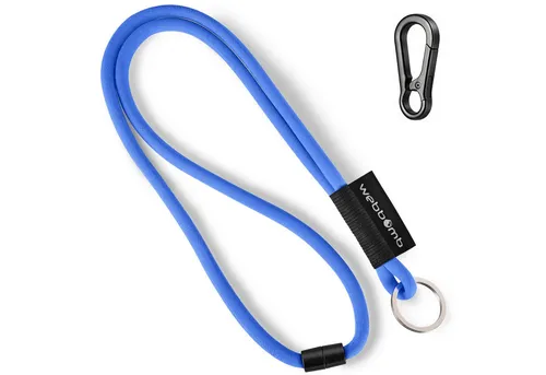 WEBBOMB Schlüsselanhänger Lanyard Tubular Schlüsselband mit Karabiner + Schlüsselring keychain