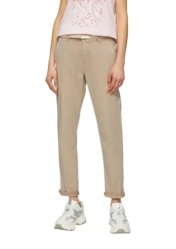s.Oliver Chino mit Gürtel - Damen-Hosen, stylische Chino mit passendem Gürtel für einen eleganten Look und perfekten Sitz.