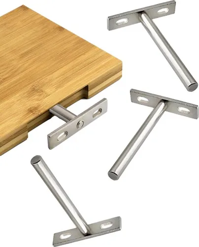 Paar schwebende Regalhalterungen für Wandboard, Schweberegalunsichtbar | Holzregalhalter 5-Zoll - Regalträger unsichtbar für Hängeregal Bücherregal | 121mm Tablarträger verdeckt - T-Regalhalterung 2