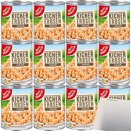 Gut&Günstig Kichererbsen naturell VPE (12x400g Dose) + usy Block