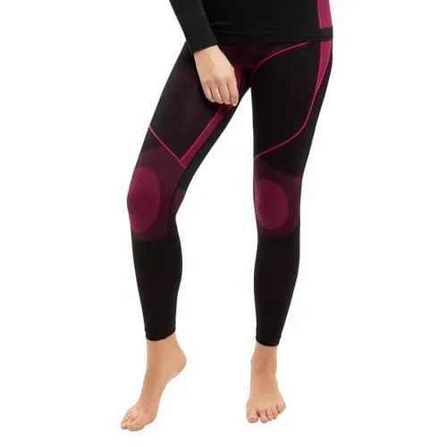 Gomati Damen Thermo Unterhose Seamless Funktionswäsche schnelltrocknend - Pink L/XL
