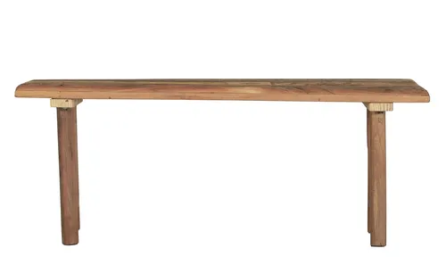 Ib Laursen UNIKA Holzbank 90cm - Drohnen Zubehör und Gartenmöbel, handgefertigte Holzbank in einzigartigem Design, ideal für den Außenbereich oder als gemütliche Sitzgelegenheit.