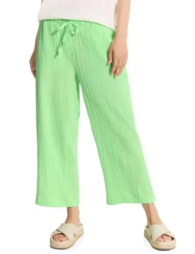 CECIL Damen B377753 7/8 Musselin Hose, Matcha Lime, L / 26L