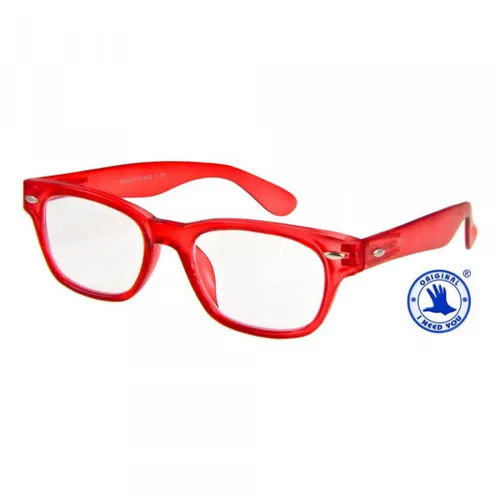 Lesebrille mit Etui Woody Rot (+ 1,5 dpt) in rot von I Need You GmbH