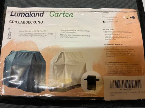 Lumaland Grillabdeckung 183x68x133 Abdeckhaube Wasserdichte Plane Schutzhülle *