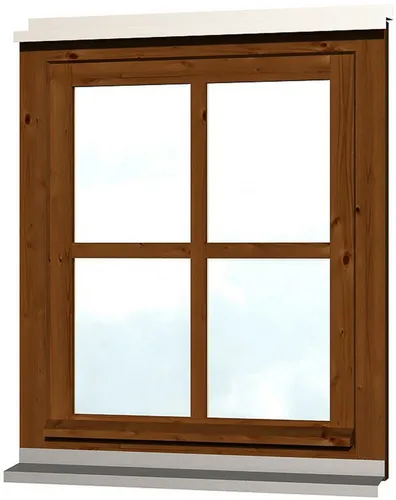Skanholz Einzelfenster für Carports, 69,1 x 82,1 cm - Fenster für Carports mit Dreh-Kipp-Funktion, aus nordischer Fichte und Echtverglasung – ideal für optimale Belüftung und Lichtdurchlässigkeit.