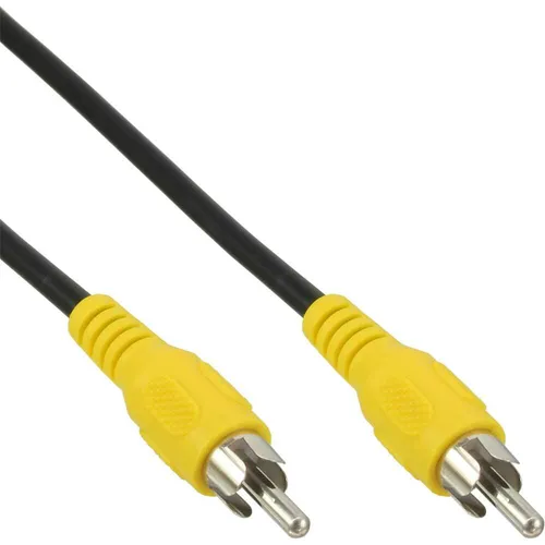 InLine 89937M Cinch Kabel - 10m Video Kabel mit gelbem Stecker, ideal für TV-Anschlüsse an VGA-Karten