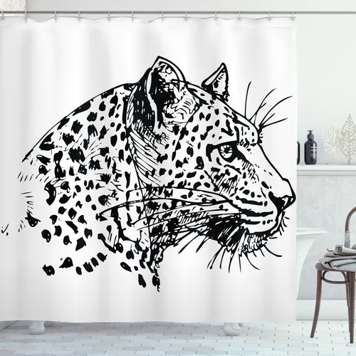 Duschvorhang Jaguar Sketch Wildlife, 175cm x 200cm