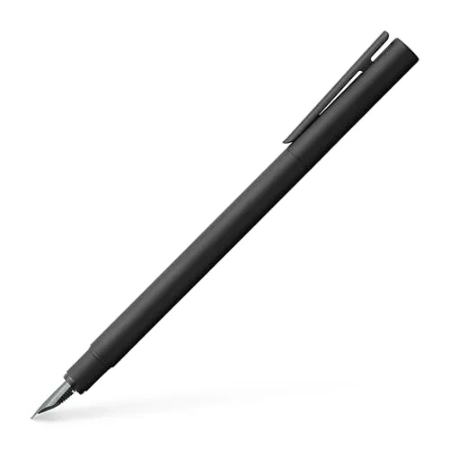 FABER-CASTELL 342300 Füller Neo Slim Metall, Federbreite M, schwarz - Füller für anspruchsvolles Schreiben, minimalistisch und elegant aus schwarzem Metall, mit hochwertiger Edelstahlfeder für ein geschmeidiges Schreiberlebnis.