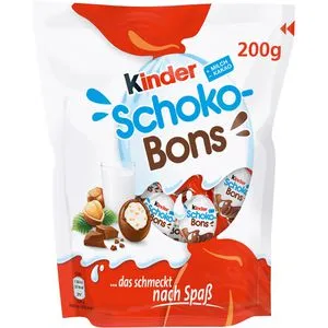 Ferrero Kinder Schoko-Bons 125g - Schokoladenbonbons & Pralinen mit köstlicher Vollmilchschokolade und einer knackigen Füllung, ideal für Naschkatzen und Partys.