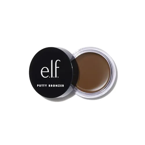Produktbild e.l.f. Putty Bronzer, cremige & hochpigmentierte Formel, sorgt für einen langanhaltenden gebräunten Schimmer, mit Arganöl & Vitamin E, Sun Kissed, 0,35 Oz (10g)