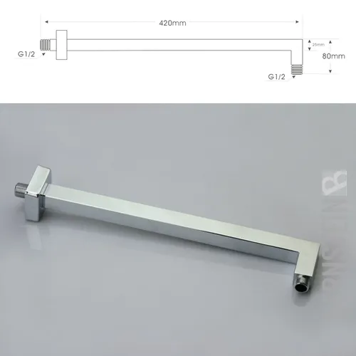 BERNSTEIN Brausearm Montagearm 2605 massiv 40 cm Messingausführung verchromt