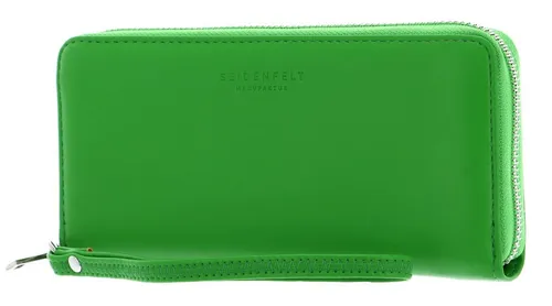 SEIDENFELT MANUFAKTUR Smilla Green - Elegante Damen-Geldbörse - Schlichte und stilvolle Damen-Geldbörse mit toller Innenausstattung für geordnete Finanzen. Maße: 19 x 9 x 2 cm, ideal für jeden Anlass.