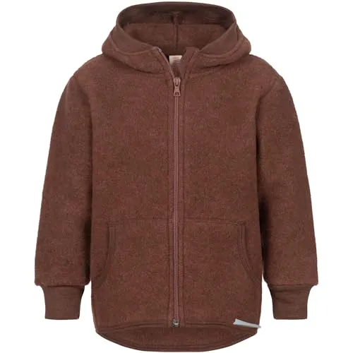 Engel Kinder Kapuzen Jacke, zimt melange, 128