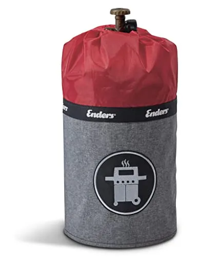 Enders Gasflaschenhülle Style Red 5114, Gasflasche Grill-Abdeckung 5 kg, Keine Rostränder durch Silikonfüße, feuerfest, UV-Schutz