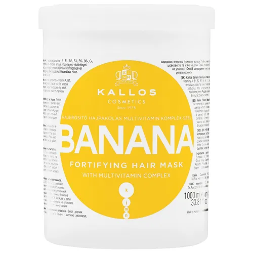Kallos Banana Haarmaske 1000 ml – stärkend & regenerierend für trockenes Haa