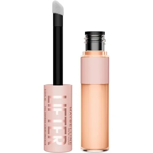 Maybelline New York Lifter Concealer, Serum-Abdeckstift gegen Augenringe mit 2% Peptiden & Koffein, hohe Deckkraft, spendet bis zu 24H Feuchtigkeit, Nr. 55, 10 ml