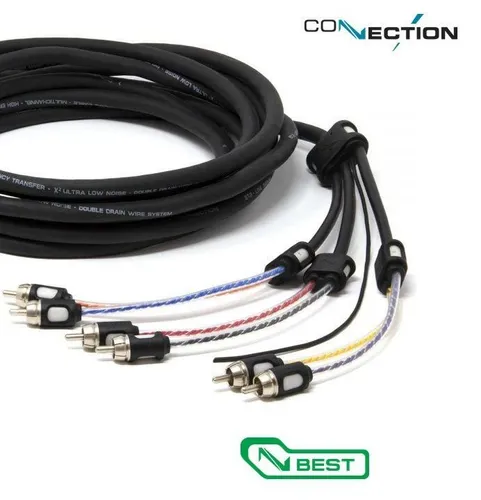 Connection Audison BT6 250.2 6-Kanal Hochwertiges Cinchkabel 2,5 m RCA Cinch