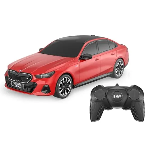 Jamara RC-Auto BMW i5 1:24 2,4GHz - RC-Modelle mit originalgetreuer Lackierung und hochwertiger Verarbeitung, erleben Sie den Fahrspaß eines Sportwagens mit Geschwindigkeiten bis zu 9 km/h!
