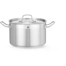 Hendi Kochtopf mit Deckel Profi Line 7 Liter - Kochtopf, ideal für Profiküchen, mit hochwertigem Edelstahl und optimaler Hitzeverteilung dank Sandwich-Boden, geeignet für alle Herdarten.
