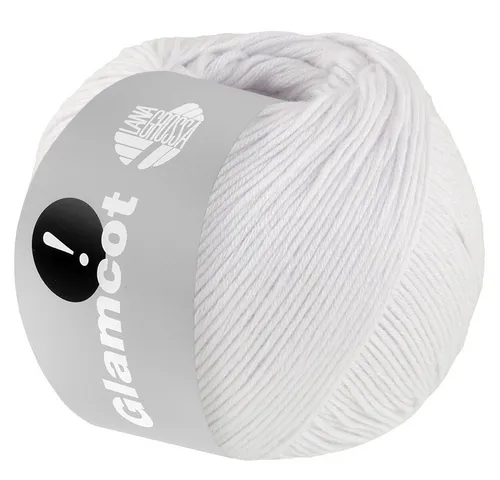 LANA GROSSA GLAMCOT Häkelwolle, 155 m (zart glänzende, multifile Baumwoll-Viskosemischung), 50 g
