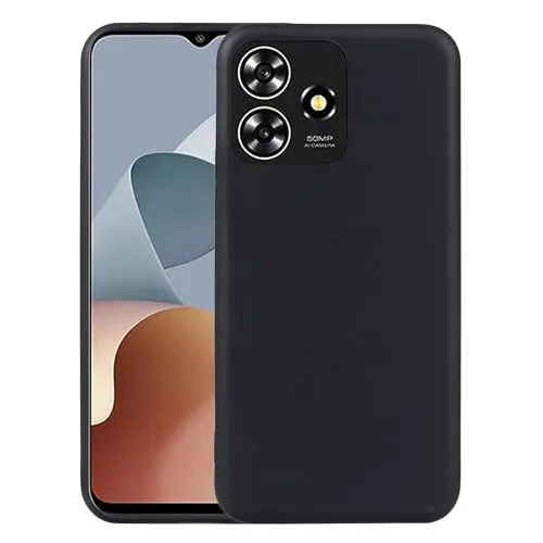Wigento Für ZTE Blade A73 4G / V50s / Axon 50 Lite Silikoncase TPU Schutz Schwarz Handy Tasche Hülle Cover Etuis Zubehör Neu