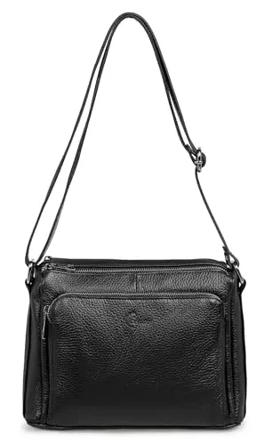 Caspar Elegante Leder Umhängetasche